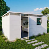 Abri de jardin modulaire isolé 5x3m blanc - plancher inclus - Everbox Ma boutique